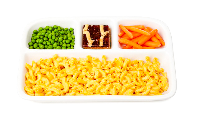 plateau repas monobloc blanc plastique