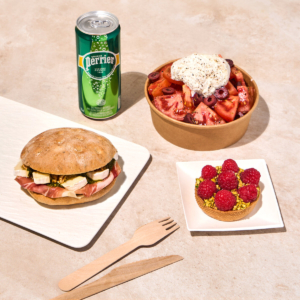 Lunch box L’Italienne, ciabatta jambon de Parme, pesto et chèvre
