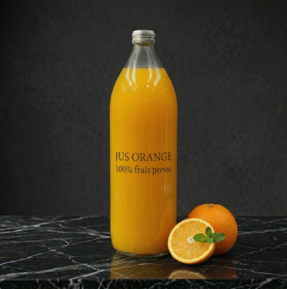 Jus d'orange pressee frais 1l