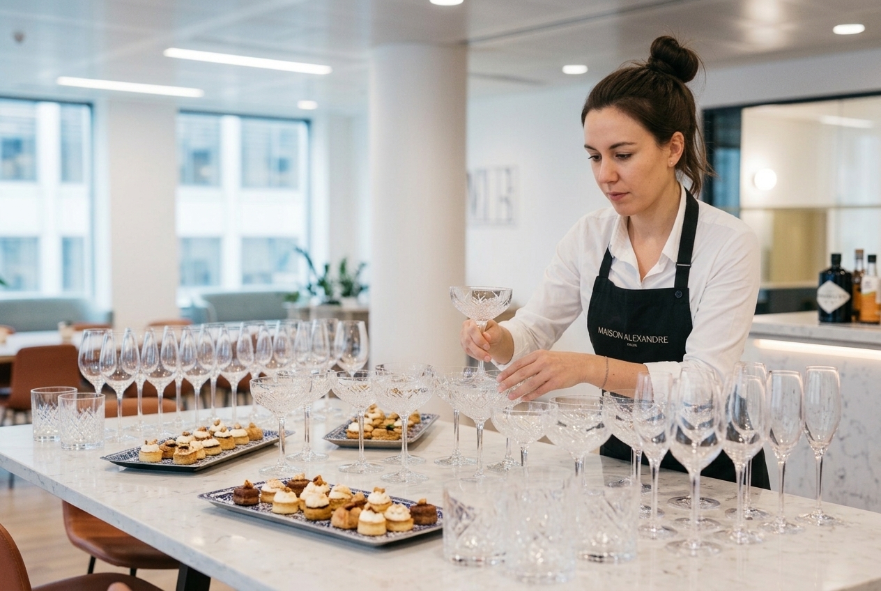 installation et mise en place cocktail réception maison alexandre paris
