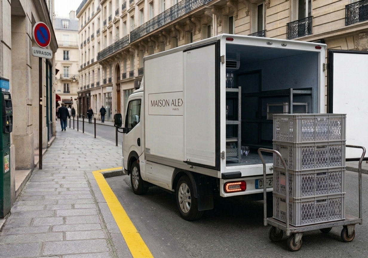 livraison et reprise matériel traiteur maison alexandre paris