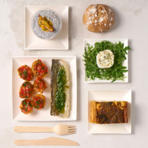 Plateau repas filet de colin, sauce pesto