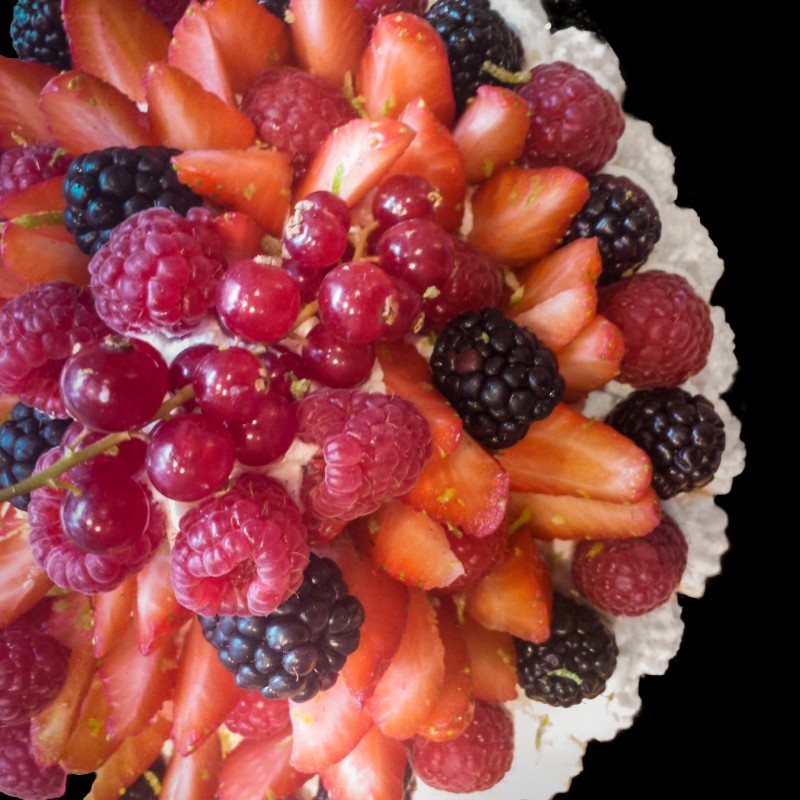 pavlova fruits rouges buffet campagnard